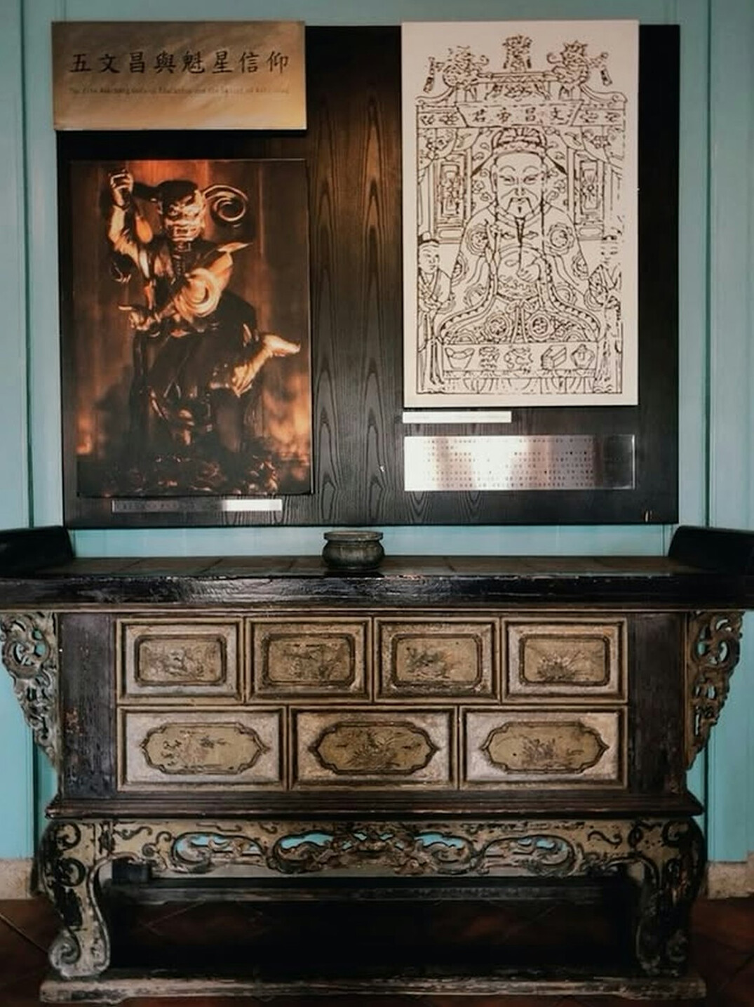 Old map and documents spread on a wooden table